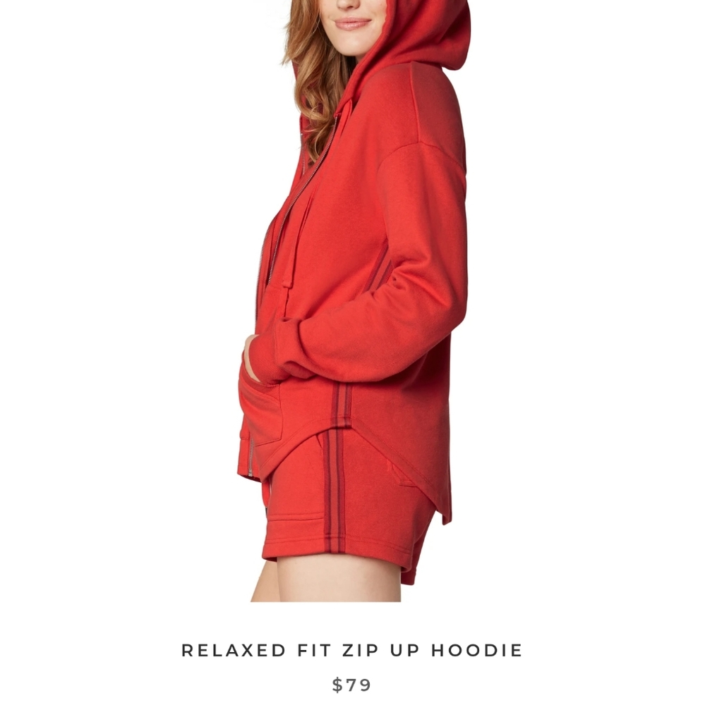Liverpool Jeans Relax Fit Zip Up Hoodie Molten Lava - Valentine's Day